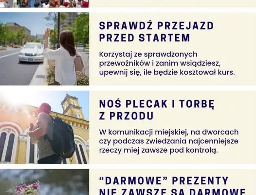 Bezpieczne podróże w końcówce wakacji – policja radzi, jak uniknąć kradzieży