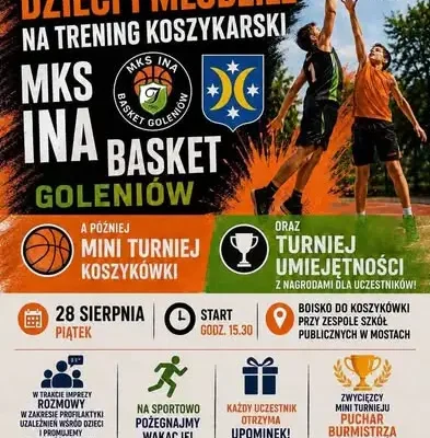 Koszykarski piątek w gminie Goleniów – treningi, turniej i konkursy dla dzieci