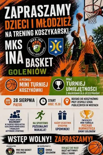 Koszykarski piątek w gminie Goleniów – treningi, turniej i konkursy dla dzieci