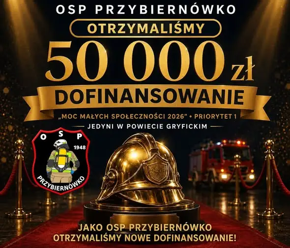 OSP Przybiernówko z dofinansowaniem 50 000 zł w programie „Moc Małych Społeczności”