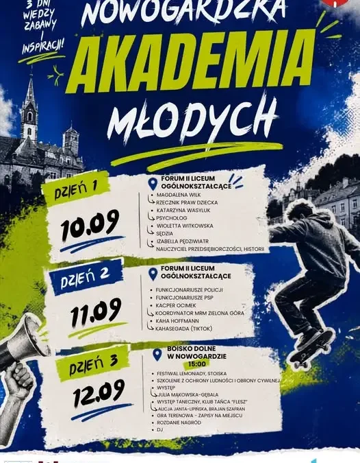 Nowogardzka Akademia Młodych: 10–12 września pełne inspiracji i dobrej zabawy