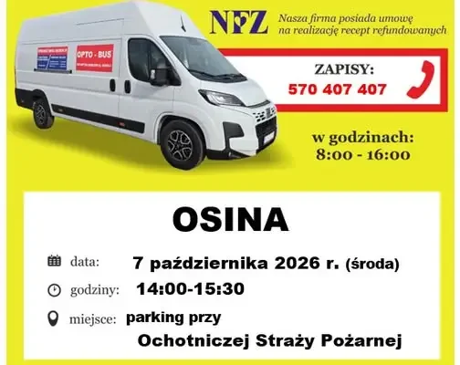Bezpłatne badanie wzroku w Osinie – OPTO-BUS już 7 października