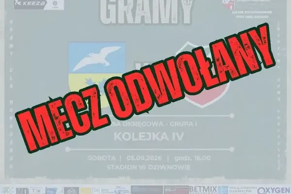 Mecz Pomorzanina z Jantarem odwołany z powodu ulewy