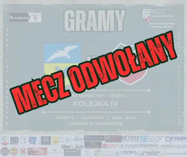Mecz Pomorzanina z Jantarem odwołany z powodu ulewy