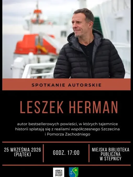 Spotkanie z Leszkiem Hermanem w Stepnicy – jesienne inspiracje w bibliotece