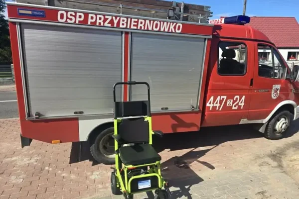 Schodołaz z OSP w akcji – pomoc mieszkańcom gminy