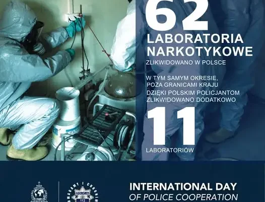 Policja likwiduje laboratoria narkotykowe – 62 w Polsce i 11 za granicą w pół roku