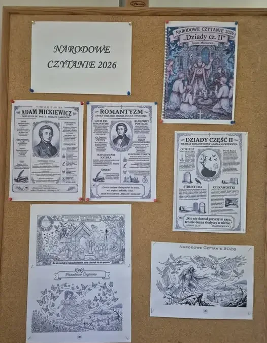 Narodowe Czytanie 2026 w SP2 Goleniów: „Dziady cz. II” na lekcjach polskiego