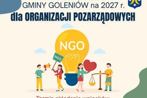 Przypomnienie dla NGO: Wnioski do budżetu Gminy Goleniów na 2027 rok tylko do 15 września