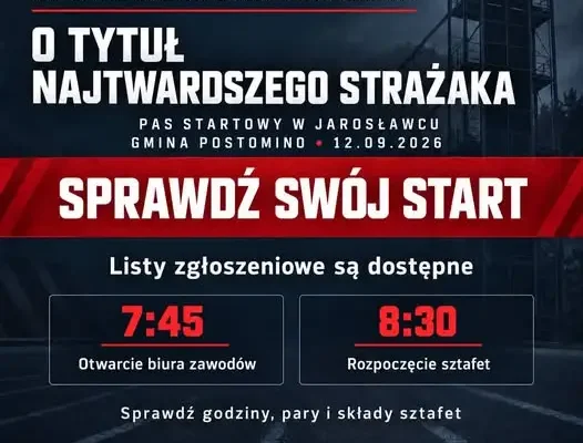Najtwardszy Strażak 2026: w sobotę Jarosławiec gości najlepszych z Zachodniopomorskiego