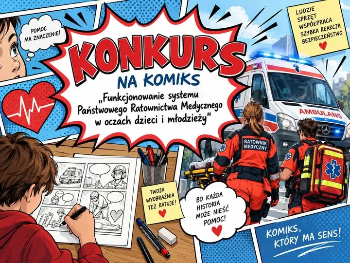 Konkurs na komiks o ratownictwie medycznym dla dzieci i młodzieży