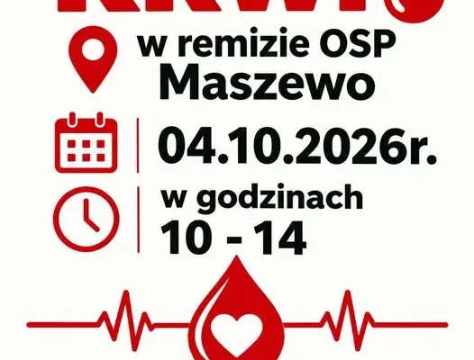 Maszewo: zbiórka krwi w remizie OSP już 4 października