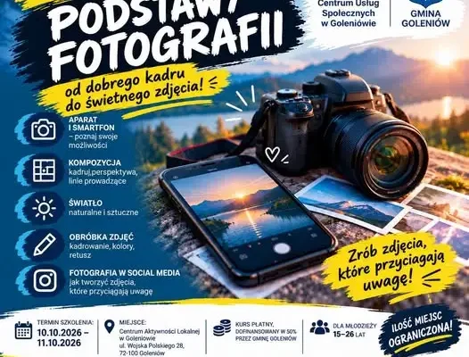 Kurs fotografii dla młodzieży w Goleniowie – zapisy trwają