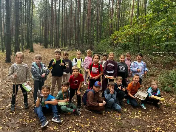 Jesienna wyprawa uczniów z Goleniowa do lasu