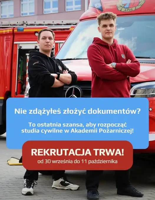 Akademia Pożarnicza prowadzi rekrutację uzupełniającą – potrwa do 11 października