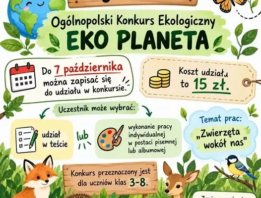 Ogólnopolski Konkurs Ekologiczny Eko Planeta – zapisy do 7 października